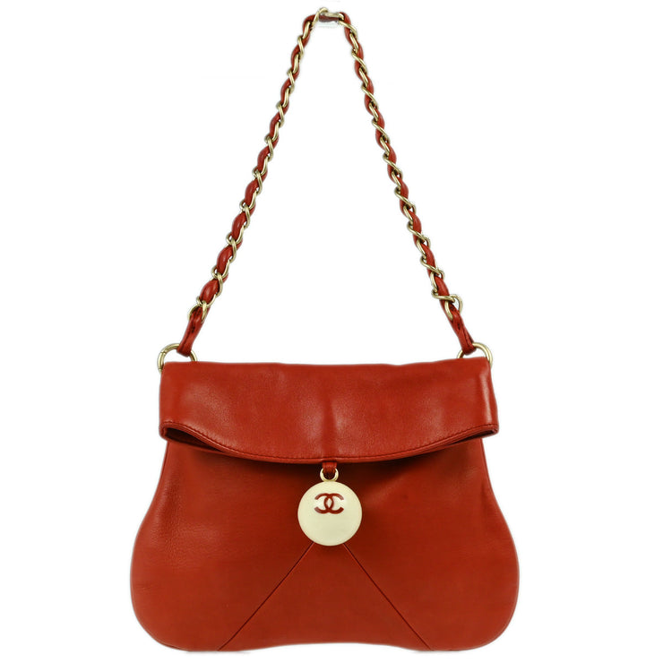 Chanel Red Lambskin Cue Ball Bag