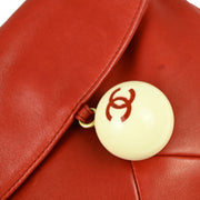 Chanel Red Lambskin Cue Ball Bag