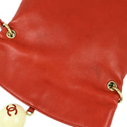 Chanel Red Lambskin Cue Ball Bag