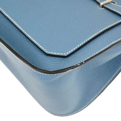 Hermes 2010 Blue Jean Taurillon Clemence Jypsiere 28 Shoulder Bag