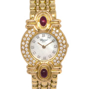 Chopard YG Ruby Quartz Watch 18KYG Diamond