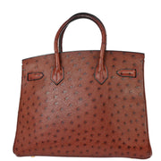 Hermes * Bordeaux Ostrich Birkin 30 Handbag