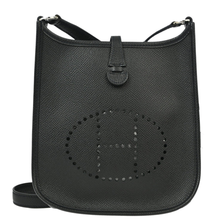 Hermes 2007 Black Epsom Evelyne TPM Shoulder Bag