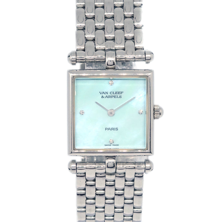 Van Cleef & Arpels Classic Quartz Watch SS Diamond