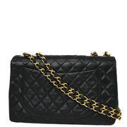 Chanel Black Lambskin Maxi Classic Flap Shoulder Bag