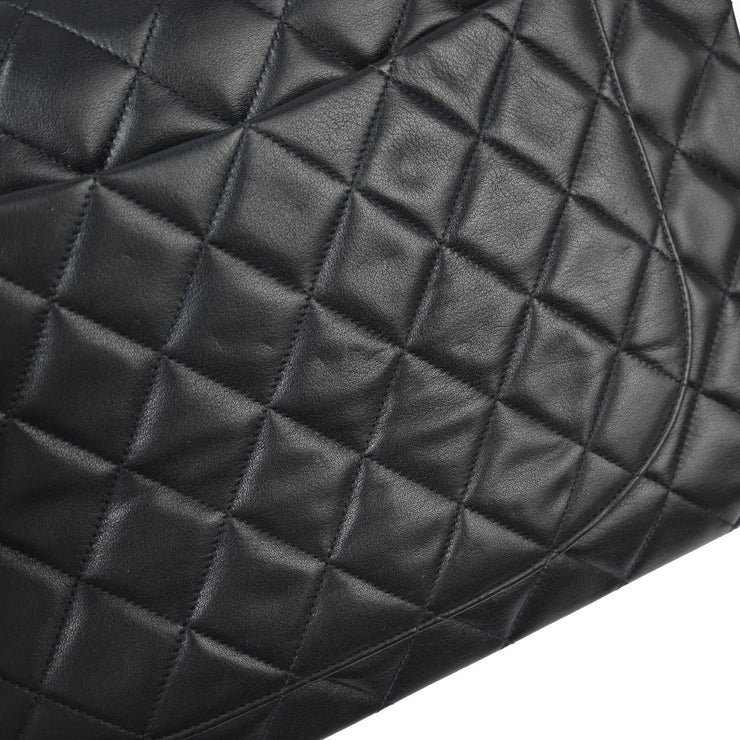 Chanel Black Lambskin Maxi Classic Flap Shoulder Bag