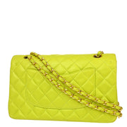 Chanel * 1996-1997 Light Green Lambskin Medium Classic Double Flap Shoulder Bag