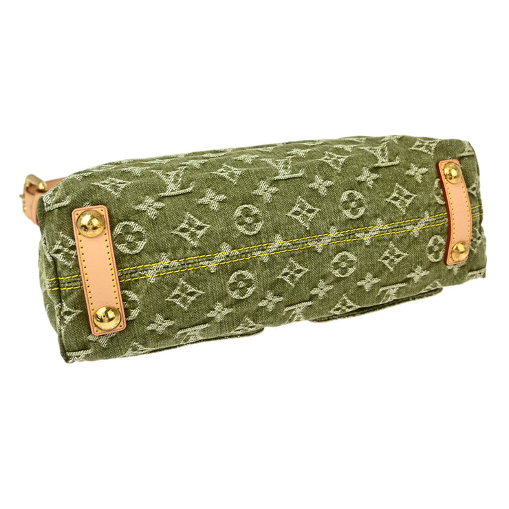 Louis Vuitton Green Monogram Denim Baggy PM Shoulder Bag M95213