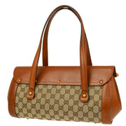 Gucci Brown Bamboo GG Handbag