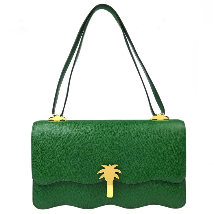 Hermes * Green Lisse Tree Shoulder Bag