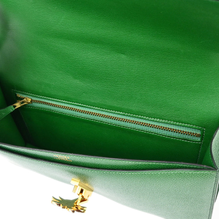 Hermes * Green Lisse Tree Shoulder Bag