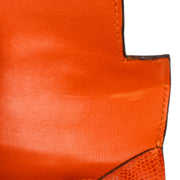 Hermes * Orange Lizard Kelly Pochette Handbag