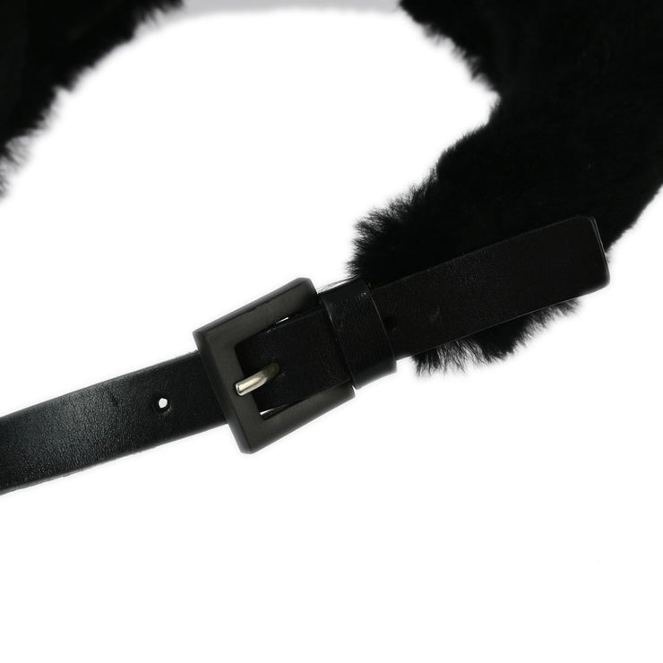 Fendi Black Fur Hobo Handbag