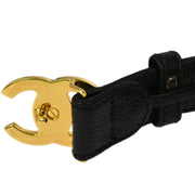 Chanel Black Caviar Turnlock Belt #70/28 Small Good