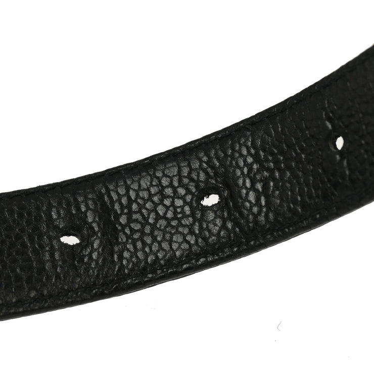 Chanel Black Caviar Turnlock Belt #70/28 Small Good