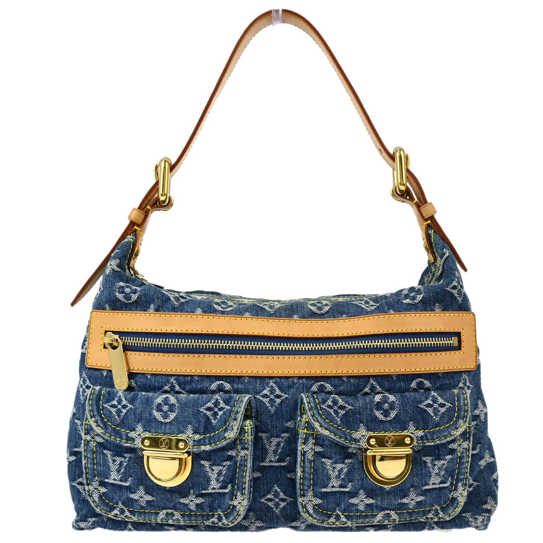 楽天市場】【バッグ】LOUIS VUITTON ルイ ヴィトン モノグラムデニム ミニプリーティ ハンドバッグ ショルダーバッグ ワンショルダー  セミショルダー ブルー 青 M95050 【中古】【k】 : Blumin 楽天市場店