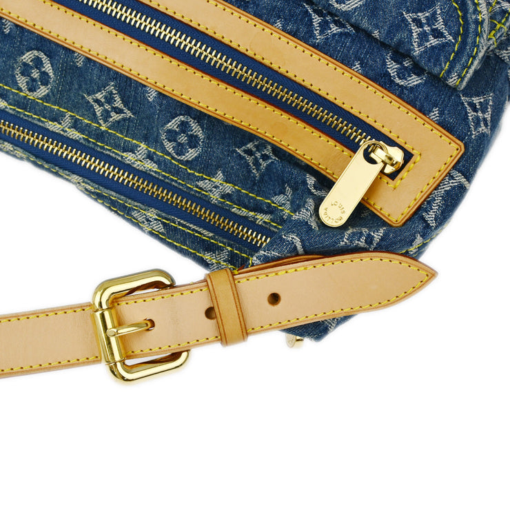 Louis Vuitton 2005 Blue Monogram Denim Baggy PM Shoulder Bag M95049