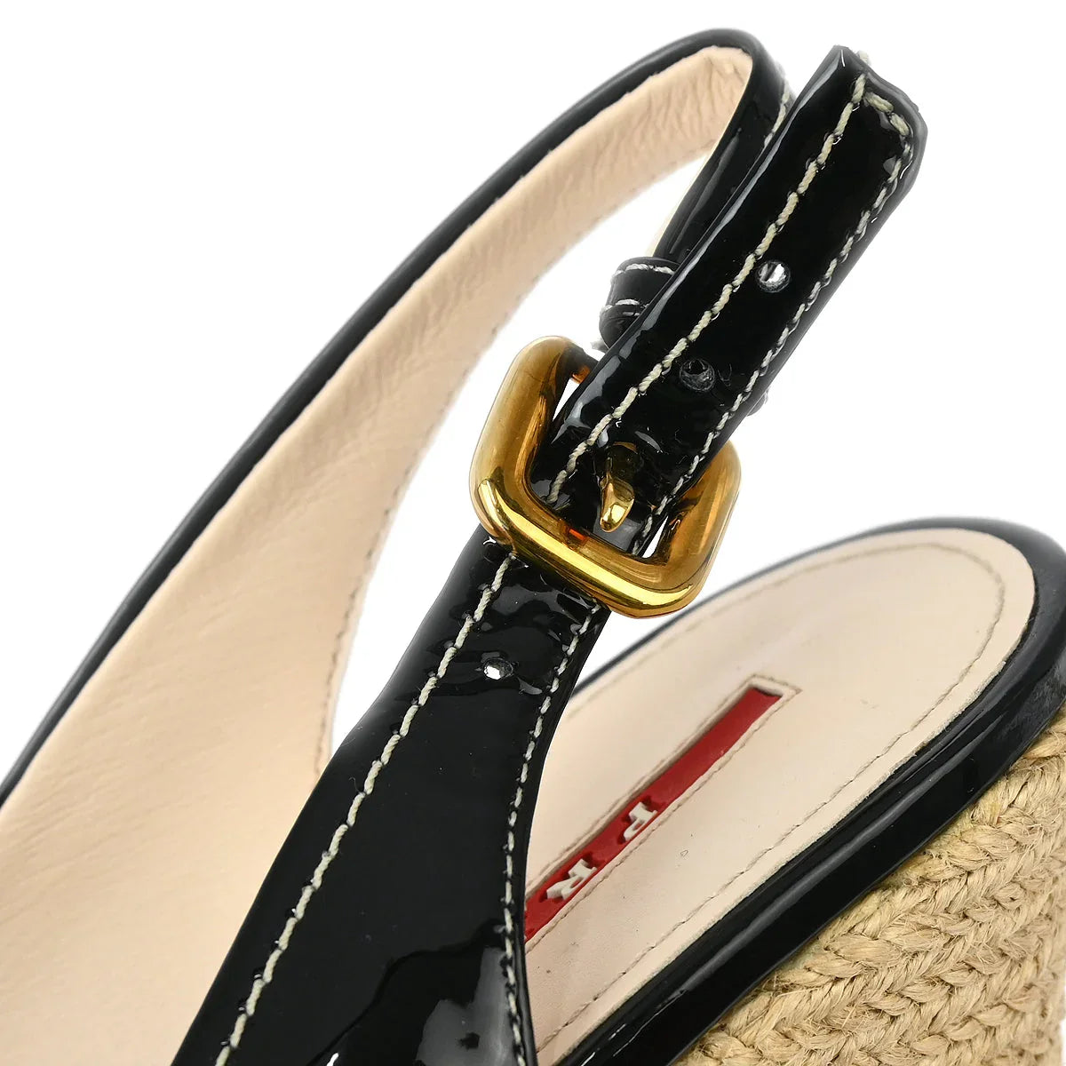 Prada * Ribbon Sandals Wedge Shoes #37