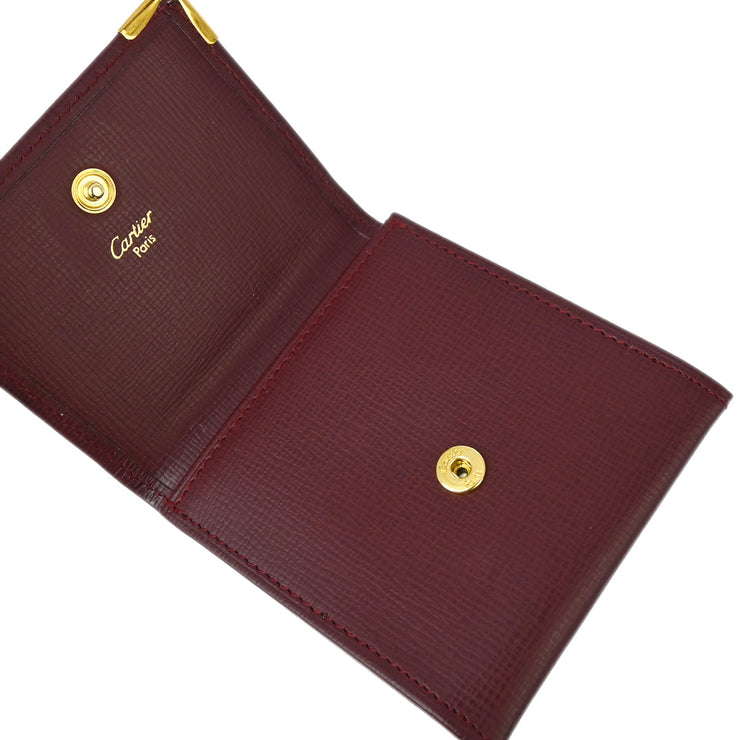 Cartier Coin Purse Wallet Bordeaux