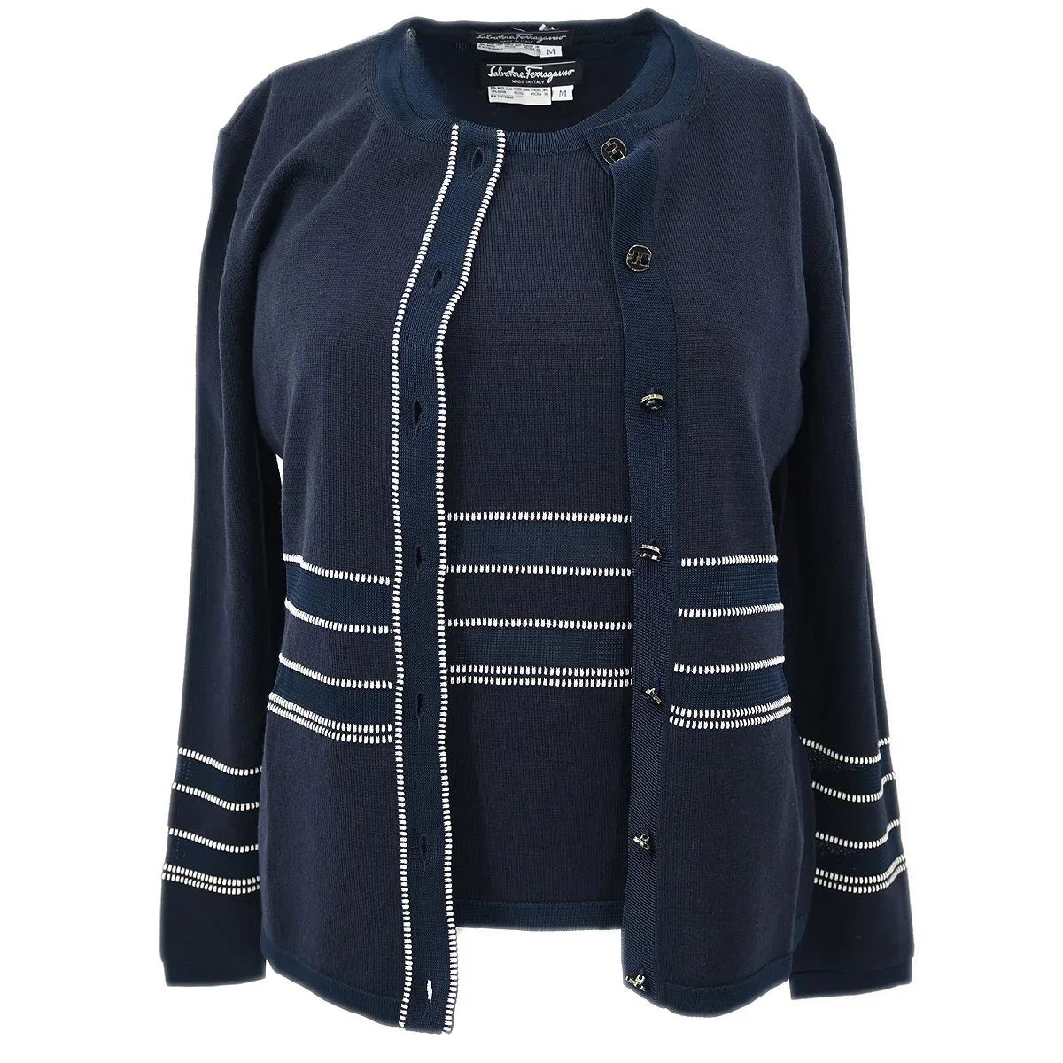 Salvatore Ferragamo Ensemble Cardigan Top #M