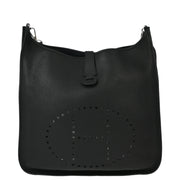 Hermes Black Taurillon Clemence Evelyne 2 41 TGM Shoulder Bag