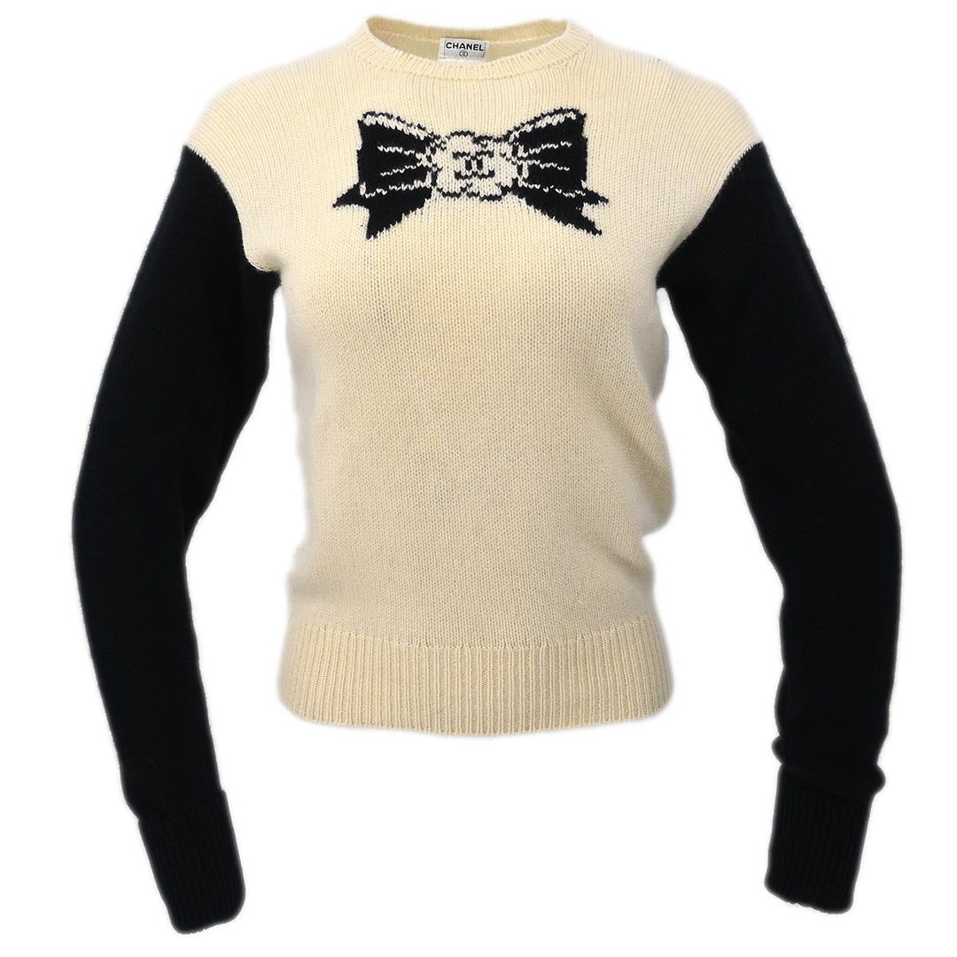 Chanel 1995 Sweater Off white 42 AMORE Vintage Tokyo