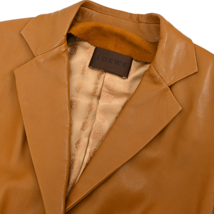 Loewe Single Breasted Jacket Brown Lambskin #42