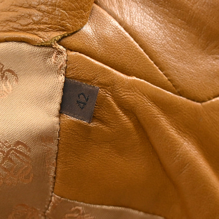 Loewe Single Breasted Jacket Brown Lambskin #42