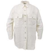 Chanel Shirt Blouse White 03317 #38