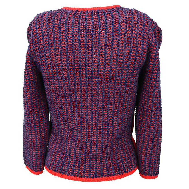 Chanel 2001 Long Sleeve Sweater Knit Top Orange #38