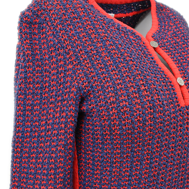 Chanel 2001 Long Sleeve Sweater Knit Top Orange #38