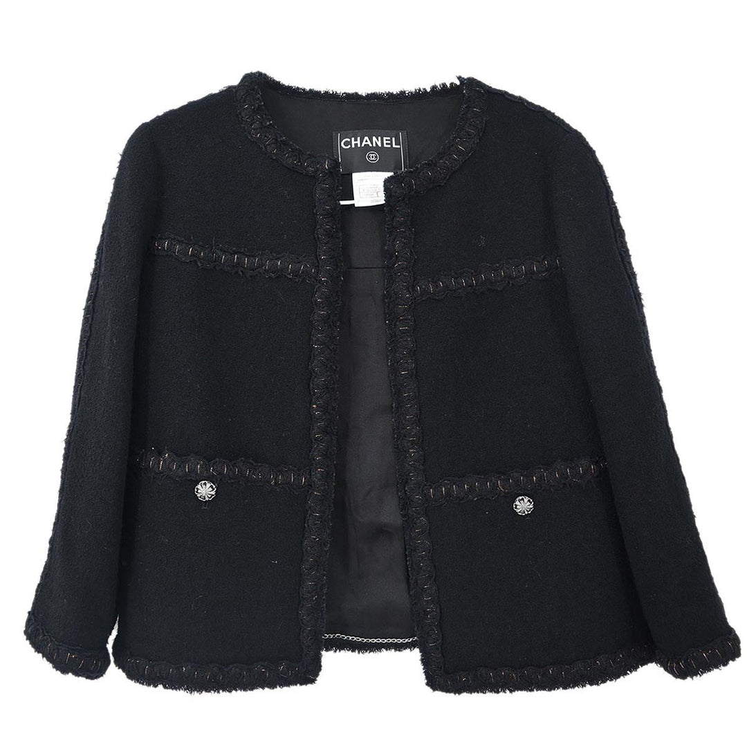 Chanel black jacket hotsell