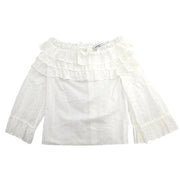 Chanel 2001 Lace Blouse White #36