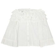 Chanel 2001 Lace Blouse White #36