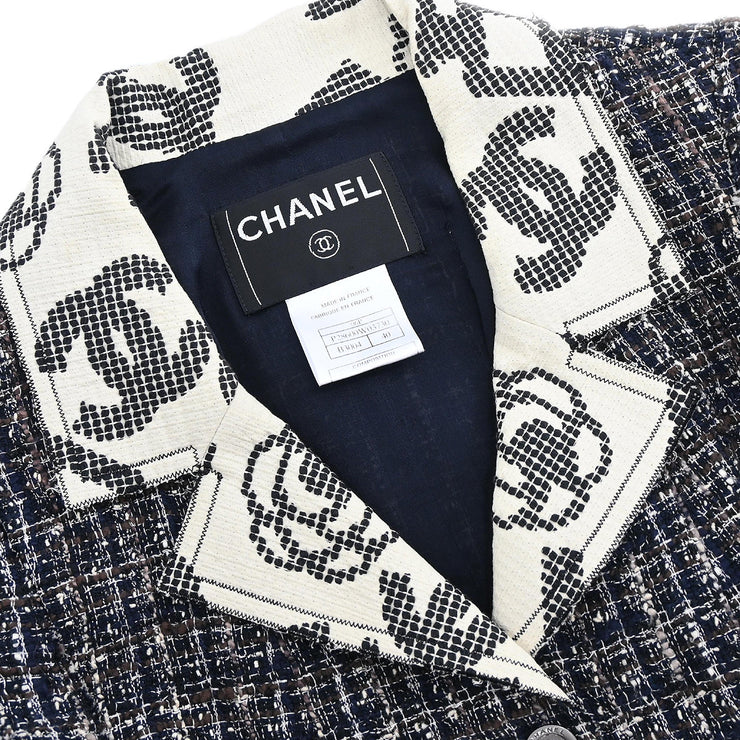 Chanel 2006 Single Breasted Jacket Navy #40