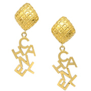 Chanel Gold Dangle Earrings Clip-On