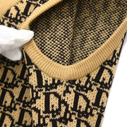 Christian Dior Sleeveless Vest Sweater Top Beige #M