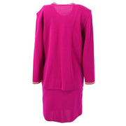 Yves Saint Laurent Setup Suit Jacket Skirt Pink #M #9