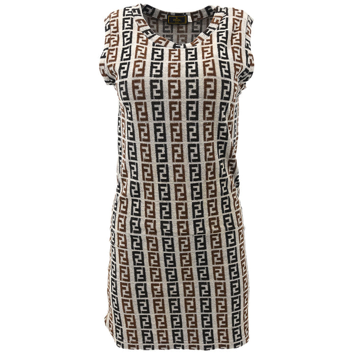 Fendi Sleeveless Dress Beige #44