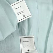 Chanel Setup Suit Jacket Skirt Light Blue