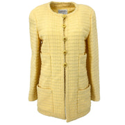 Chanel 1993 Collarless Jacket Yellow #40