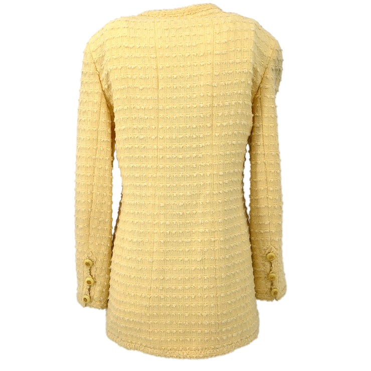 Chanel 1993 Collarless Jacket Yellow #40