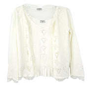 Chanel 2006 Ensemble Cardigan Sleeveless Top White #36 #34