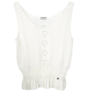 Chanel 2006 Ensemble Cardigan Sleeveless Top White #36 #34