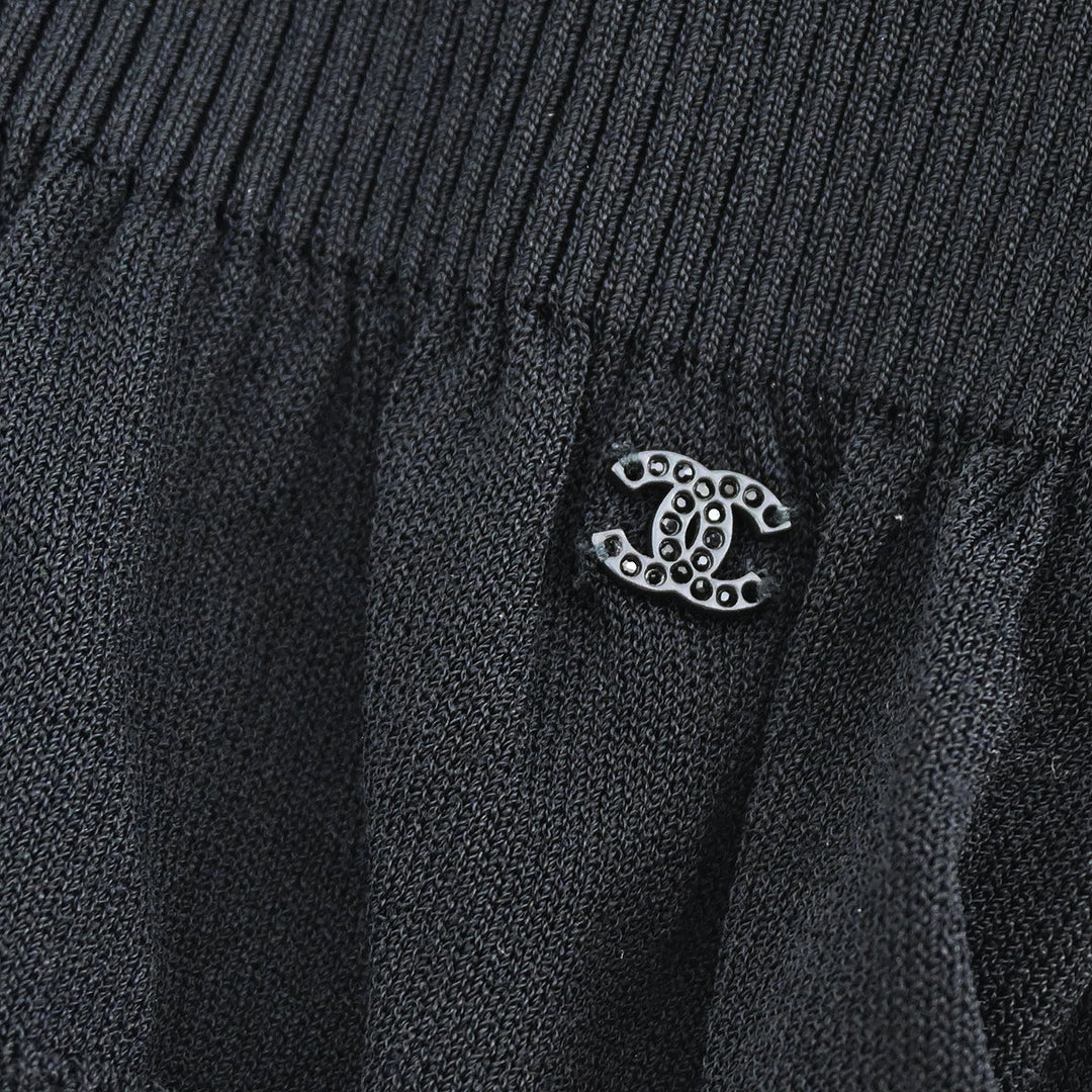 CHANEL - シャネル アンサンブル Chanel 2006 Ensemble Cardigan Sleeveless Top Black #38