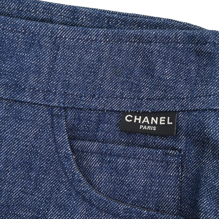 Chanel 1999 Denim Skirt Indigo #44