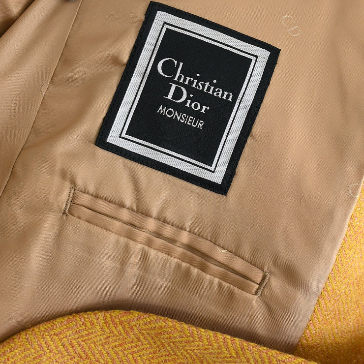 Christian Dior Single Breasted Jacket Yellow