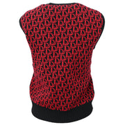 Christian Dior Sleeveless Vest Sweater Top Red #M