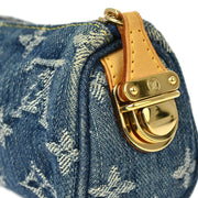 Louis Vuitton 2006 Blue Monogram Denim Trousse Speedy PM Pouch M95082