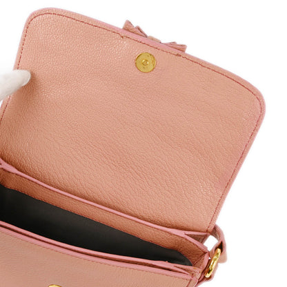Miu Miu Pink Goatskin Studded Shoulder Bag